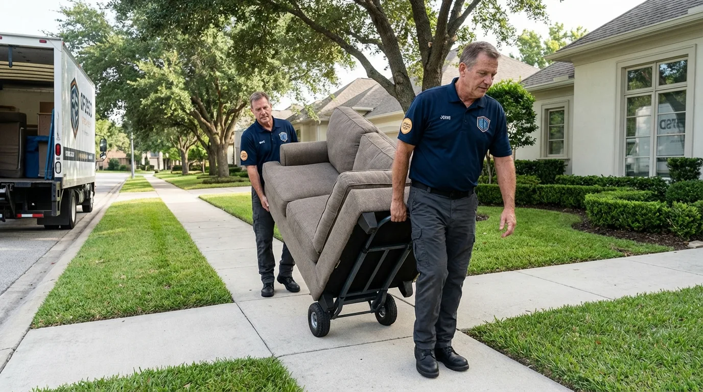 Local residential moving crew loading furniture in Bellingham, WA
