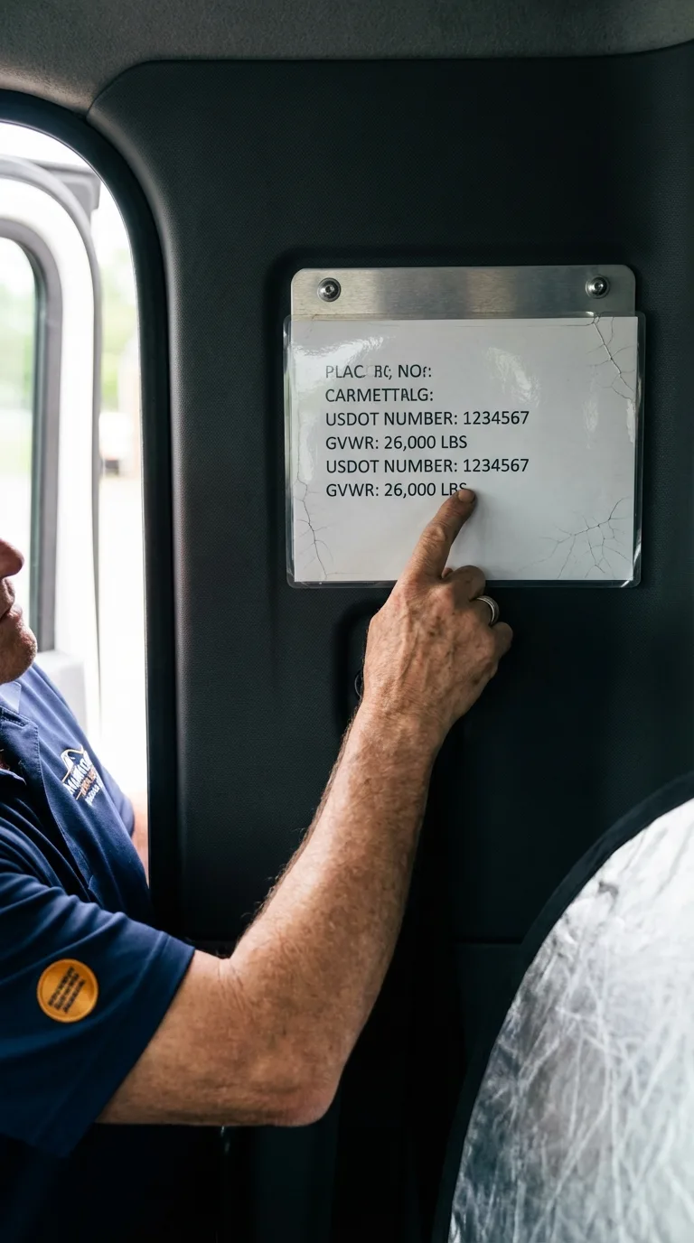 USDOT licensing placard verification in Bellingham